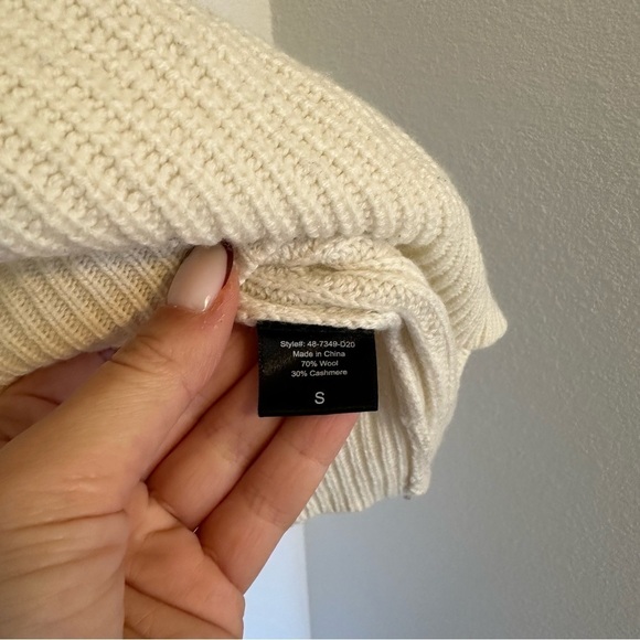 Jenni Kayne Cabin Sweater Wool Cashmere Blend Size Small Women’s Ivory Cream - Picture 11 of 11